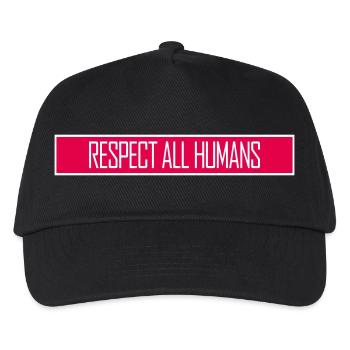 Respect All Humans Statement Humanity Saying - Kids’ Baseball Cap - black - Front