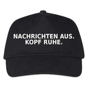 Nachrichten aus Kopf Ruhe - Kinder Basecap - Schwarz - Vorne