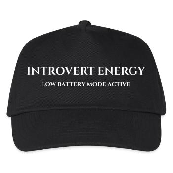 Introvertierte Energie: Niedriger Akkumodus - Kinder Basecap - Schwarz - Vorne