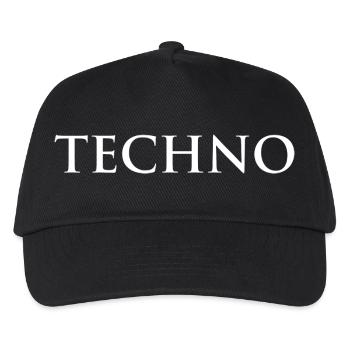 Techno Music Logo - Casquette de baseball Enfant - noir - Devant