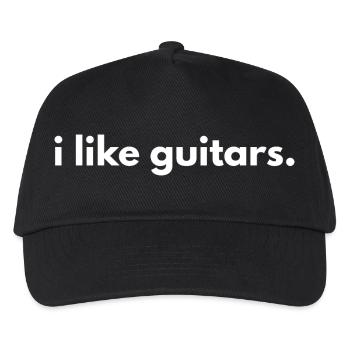 I Like Guitars Funny Guitar Lover - Kids’ Baseball Cap - black - Front