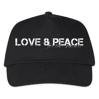 Love & Peace - Kinder Basecap - Schwarz - Vorne