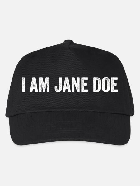 I AM JANE DOE Stand With Women Support Movement - Kinder Basecap - Schwarz