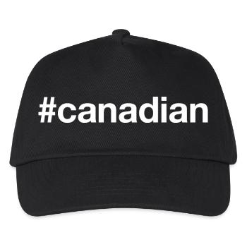 CANADIAN Kanada Hashtag - Kinder Basecap - Schwarz - Vorne