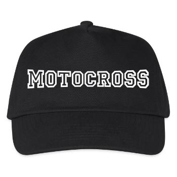 Motocross - Kinder Basecap - Schwarz - Vorne