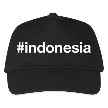 INDONESIA Indonesien Hashtag - Kids’ Baseball Cap - black - Front