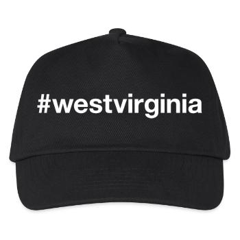 WEST VIRGINIA Hashtag - Kinder Basecap - Schwarz - Vorne