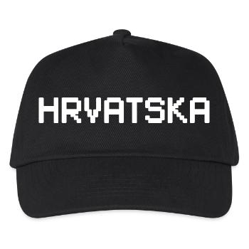 HRVATSKA Croatia Kroatien - Kinder Basecap - Schwarz - Vorne