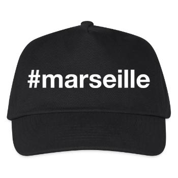 MARSEILLE Hashtag - Kinder Basecap - Schwarz - Vorne