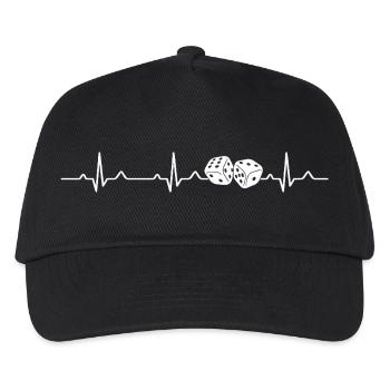 Würfel Heartbeat Gesellschaftsspiel Brettspiel - Kinder Basecap - Schwarz - Vorne