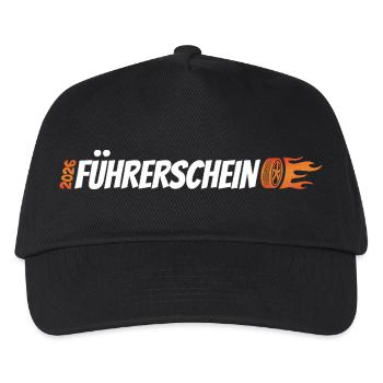 Führerschein bestanden 2026 - Fahrerlaubnis - Kinder Basecap - Schwarz - Vorne
