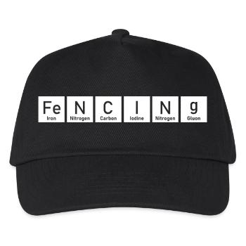 Periodensystem des Fechtens - Kinder Basecap - Schwarz - Vorne