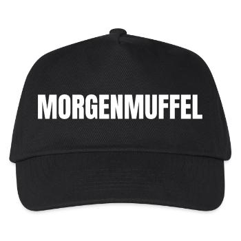 MORGENMUFFEL WEISS - Kinder Basecap - Schwarz - Vorne
