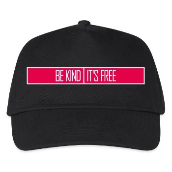 Be Kind It's Free Kindness Statement Saying - Kids’ Baseball Cap - black - Front