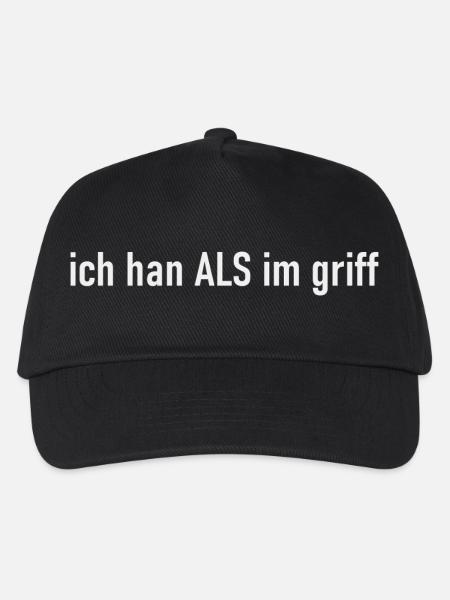ich han ALS im griff weiss - Kinder Basecap - Schwarz