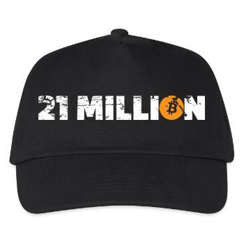 21 Million Bitcoin - Kinder Basecap - Schwarz - Vorne