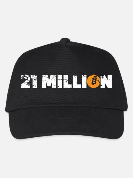 21 Million Bitcoin - Kinder Basecap - Schwarz