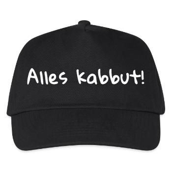 super pfälzer shirts, alles kabbut - Kinder Basecap - Schwarz - Vorne