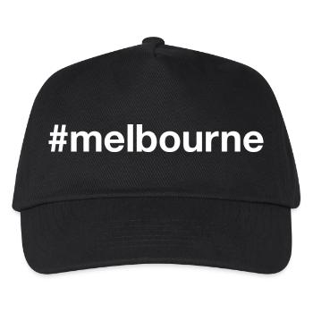 MELBOURNE Australia Hashtag - Kinder Basecap - Schwarz - Vorne