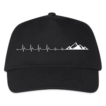 Bitte laden Sie das Designbild hoch - Kinder Basecap - Schwarz - Vorne