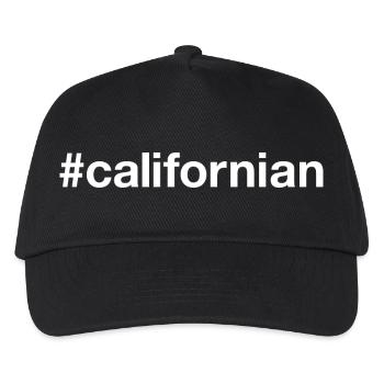 CALIFORNIAN Kalifornien - Kinder Basecap - Schwarz - Vorne