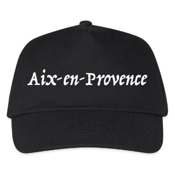 Aix-en-Provence France Frankreich - Kinder Basecap - Schwarz - Vorne