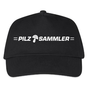 Pilz Sammler - Kinder Basecap - Schwarz - Vorne