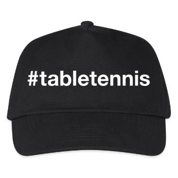 Table Tennis Tischtennis Hashtag - Kinder Basecap - Schwarz - Vorne