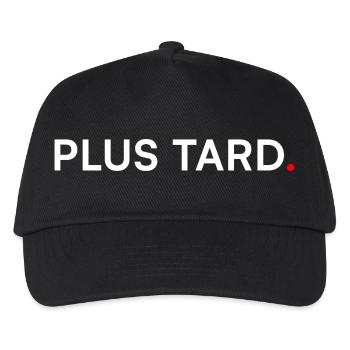 SPÄTER. Minimale Humor-Prokrastination - Kinder Basecap - Schwarz - Vorne