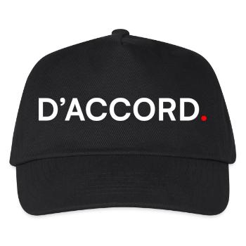 D’ACCORD. Design Minimal Humour Subtil - Casquette de baseball Enfant - noir - Devant