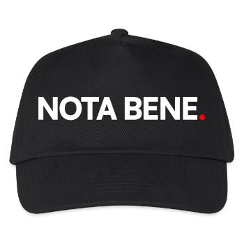 NOTE BENE | Minimalistischer humoristischer Ausdruck - Kinder Basecap - Schwarz - Vorne