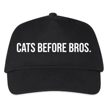 Katzen Vor Bros Slogan - Kinder Basecap - Schwarz - Vorne