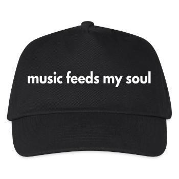Musik nährt meine Seele Spiritueller Musiker Melodisch - Kinder Basecap - Schwarz - Vorne