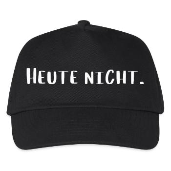 Heute nicht – Lustiges Statement T-Shirt - Kinder Basecap - Schwarz - Vorne