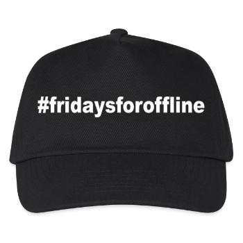 #fridaysforoffline - Kinder Basecap - Schwarz - Vorne