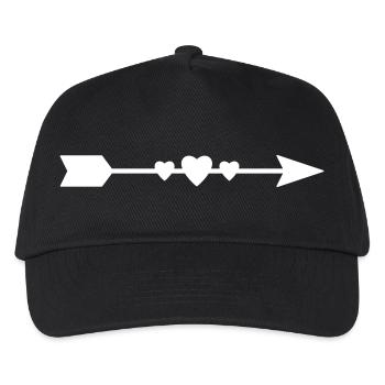 Flèche avec coeur - Casquette de baseball Enfant - noir - Devant
