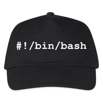 Bash / Bourne-Again Shell unter Linux und Unix - Kinder Basecap - Schwarz - Vorne