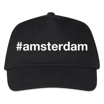 AMSTERDAM Pays-Bas Niederlande - Casquette de baseball Enfant - noir - Devant