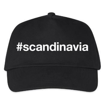 SCANDINAVIA Skandinavien Hashtag - Kids’ Baseball Cap - black - Front