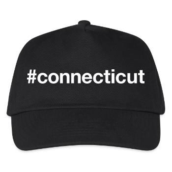 CONNECTICUT Hashtag - Kinder Basecap - Schwarz - Vorne