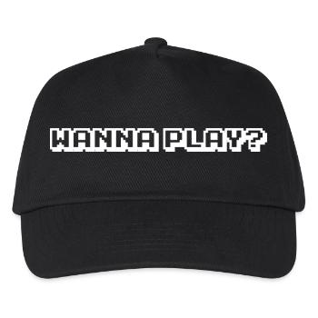 Wanna play Arcade Black - Kids’ Baseball Cap - black - Front
