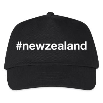 NEW ZEALAND Hashtag Neuseeland - Kinder Basecap - Schwarz - Vorne