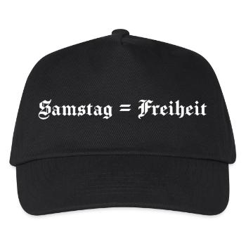Samstag Freiheit - Kinder Basecap - Schwarz - Vorne