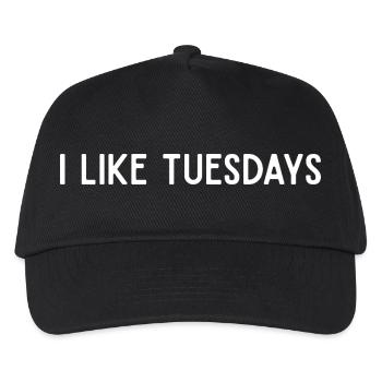 I Like Tuesdays Minimalist Weekday Vibes - Kids’ Baseball Cap - black - Front