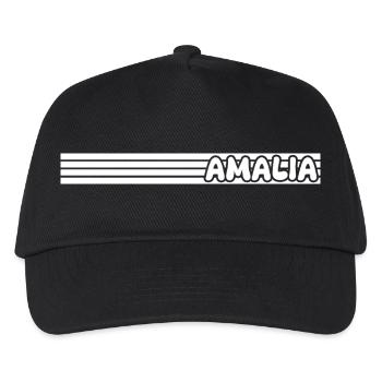 Male name Amalia - Kids’ Baseball Cap - black - Front
