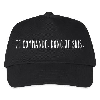 Je Commande Donc Je Suis - Humour Shopping - Casquette de baseball Enfant - noir - Devant