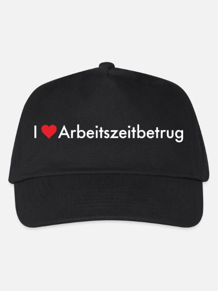 Ich Liebe Arbeitszeitbetrug - Kinder Basecap - Schwarz