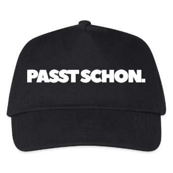 Passt Schon Bold Retro - Kinder Basecap - Schwarz - Vorne