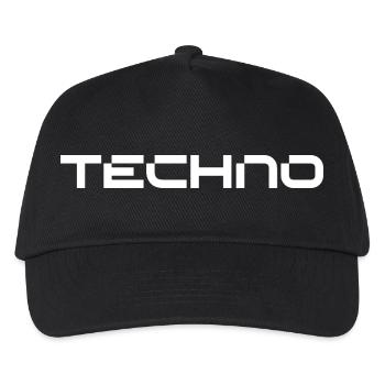 Techno-futuristisches Logo - Kinder Basecap - Schwarz - Vorne