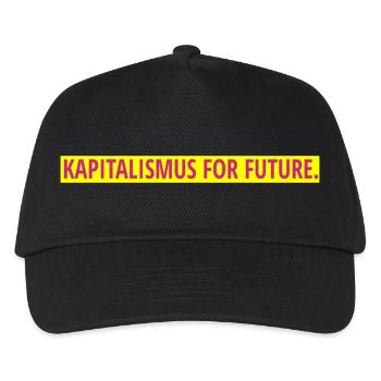 Kapitalismus for future. - Kinder Basecap - Schwarz - Vorne